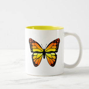 Bicolor Taza de la mariposa de monarca