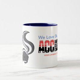 Bicolor Taza de la mofeta del congreso de Cribbage del