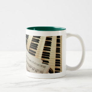 Bicolor Taza de la música de órgano