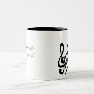Bicolor Taza de la música del buen día