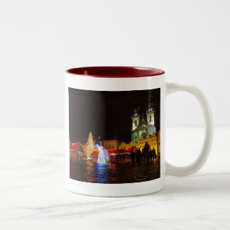 Bicolor taza de la noche de navidad del rague