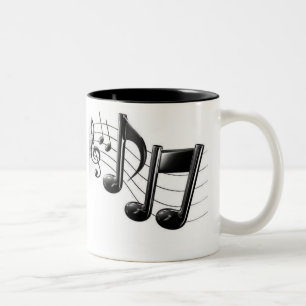 BICOLOR TAZA DE LA NOTA DE LA MÚSICA