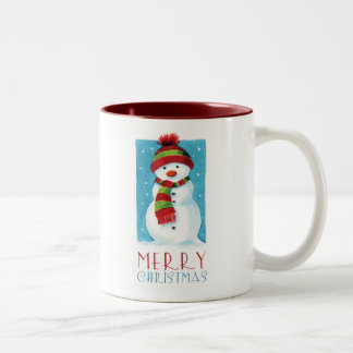 Bicolor Taza de la novedad de las Felices Navidad del