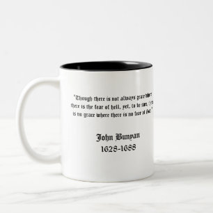 Bicolor Taza de la obra clásica del Bunyan de Juan
