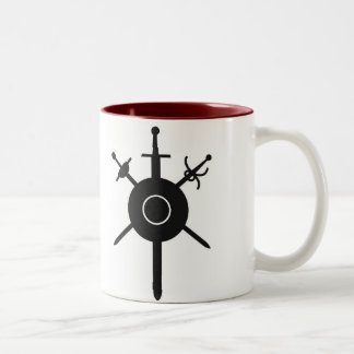 Bicolor Taza de la oficina del tono del logotipo dos de