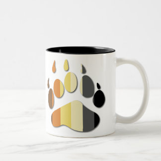 Bicolor Taza de la pata de la bandera del oso