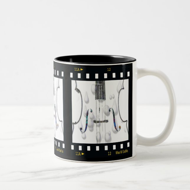 Bicolor Taza de la película del violoncelo (Derecha)