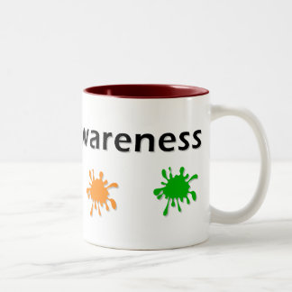 Bicolor Taza de la pintura de la conciencia del autismo