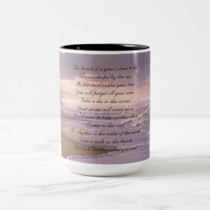 Bicolor Taza de la playa