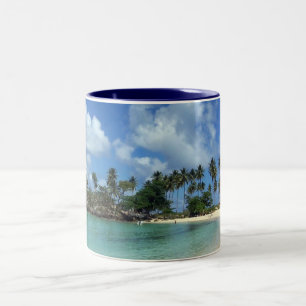 Bicolor Taza de la playa de la República Dominicana
