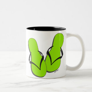 Bicolor Taza de la playa de los flips-flopes