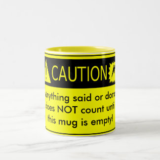 Bicolor Taza de la precaución