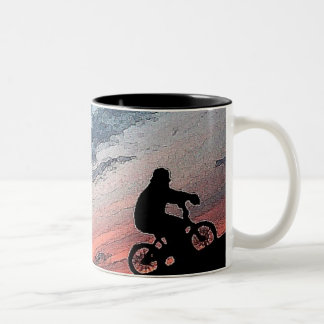 Bicolor Taza de la puesta del sol de Bmx