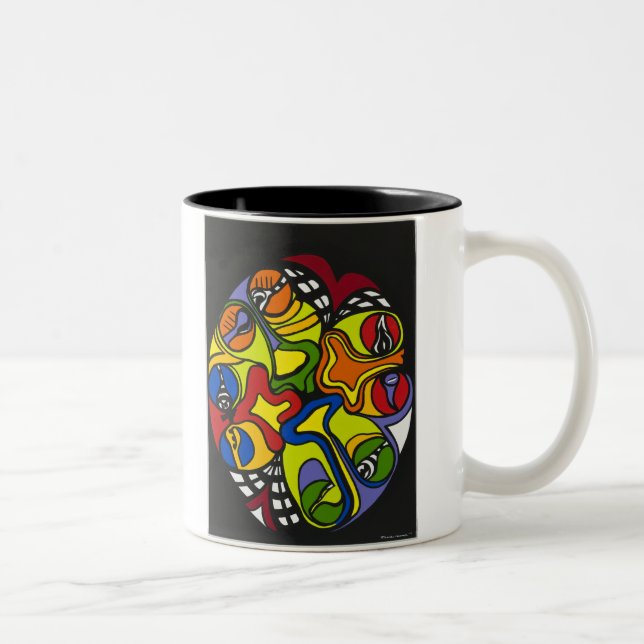 Bicolor Taza de la reflexión con MÍ NECESITO COFF… (Derecha)