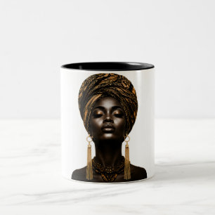 Bicolor Taza de la Reina Africana Elegante
