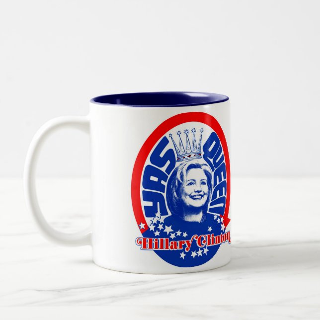 Bicolor Taza de la reina de Hillary Clinton Yas (Izquierda)