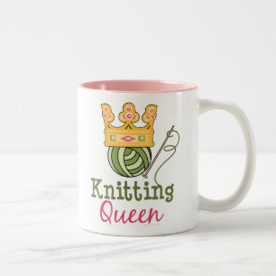 Bicolor Taza de la reina que hace punto