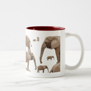 Bicolor Taza de la reunión del elefante