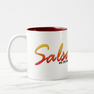 Bicolor taza de la salsa