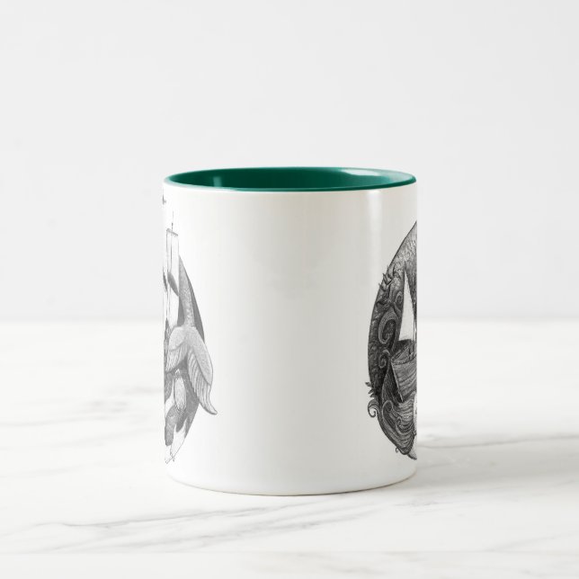 Bicolor Taza de la sirena (Centro)