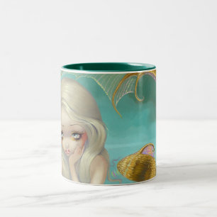 Bicolor Taza de la "sirena de oro"