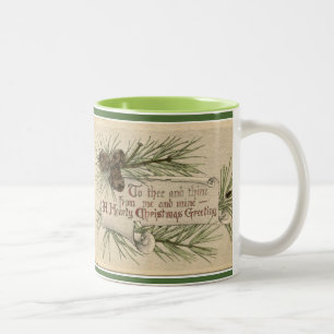 Bicolor Taza de la taza de café de la escena del navidad