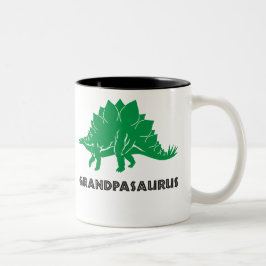 Bicolor Taza de la taza del abuelo de Dino del Stegosaurus