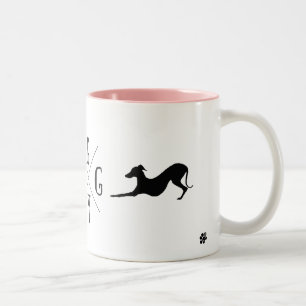 Bicolor Taza de la taza del perro del galgo italiano