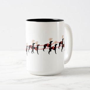 Bicolor Taza de la taza del perro del navidad del galgo