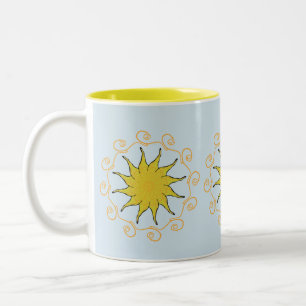 Bicolor Taza de la taza del té del coffe de la sol
