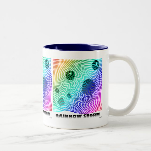 BICOLOR TAZA DE LA TORMENTA DEL ARCO IRIS (Derecha)