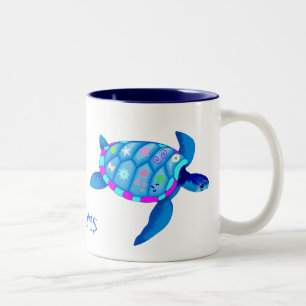 Bicolor Taza de la tortuga