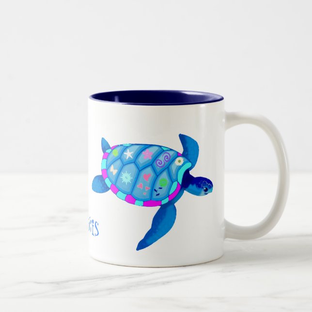 Bicolor Taza de la tortuga (Derecha)