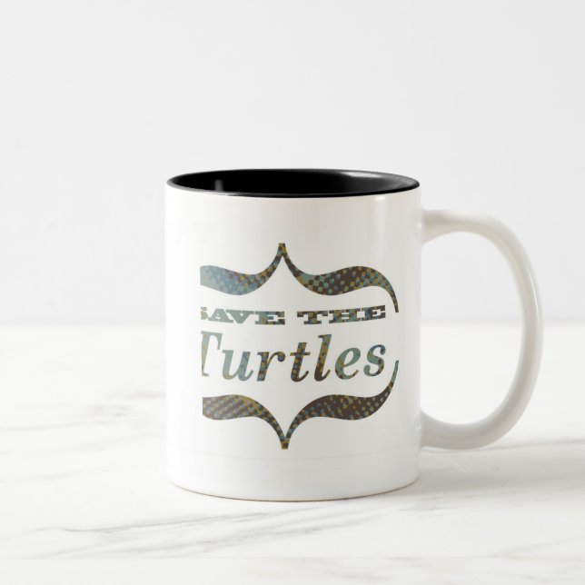 Bicolor Taza de la tortuga de mar (Derecha)