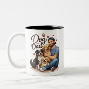 Bicolor Taza de la vida de papá de perro – Taza de café di