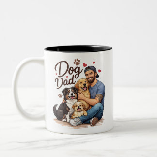 Bicolor Taza de la vida de papá de perro – Taza de café di