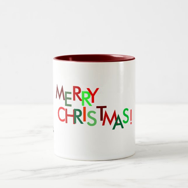 Bicolor Taza de las Felices Navidad (Centro)