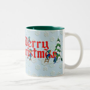 Bicolor TAZA de las FELICES NAVIDAD de SHARON SHARPE