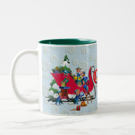 Bicolor TAZA de las FELICES NAVIDAD de SHARON SHARPE