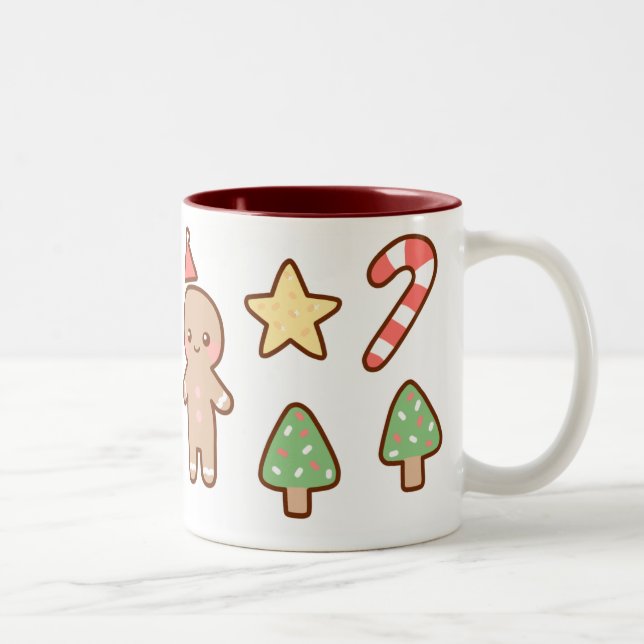 Bicolor Taza de las galletas del navidad (Derecha)