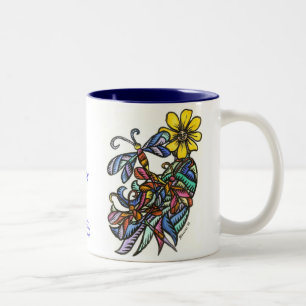 Bicolor Taza de las libélulas