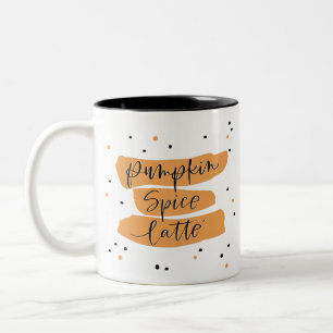 Bicolor Taza de lata de especias de calabaza PSL Mug