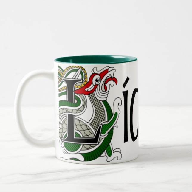 Bicolor Taza de Leitrim (gaélico) (Izquierda)