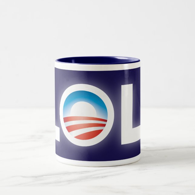Bicolor Taza de LOL Obama (Centro)