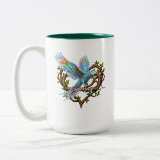 Bicolor Taza de loro motivacional: elevándose