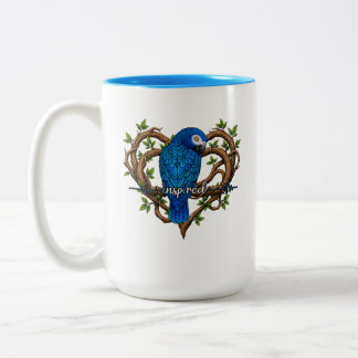Bicolor Taza de loro motivacional - Inspirada