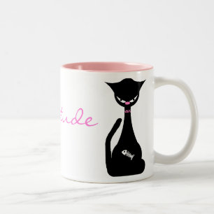 Bicolor Taza de los amantes del gato de Cattitude