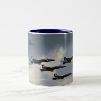 Bicolor Taza de los ángeles azules