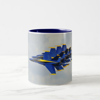 Bicolor Taza de los ángeles azules
