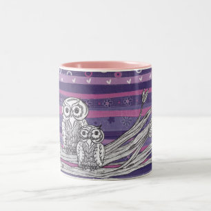 Bicolor Taza de los búhos 8